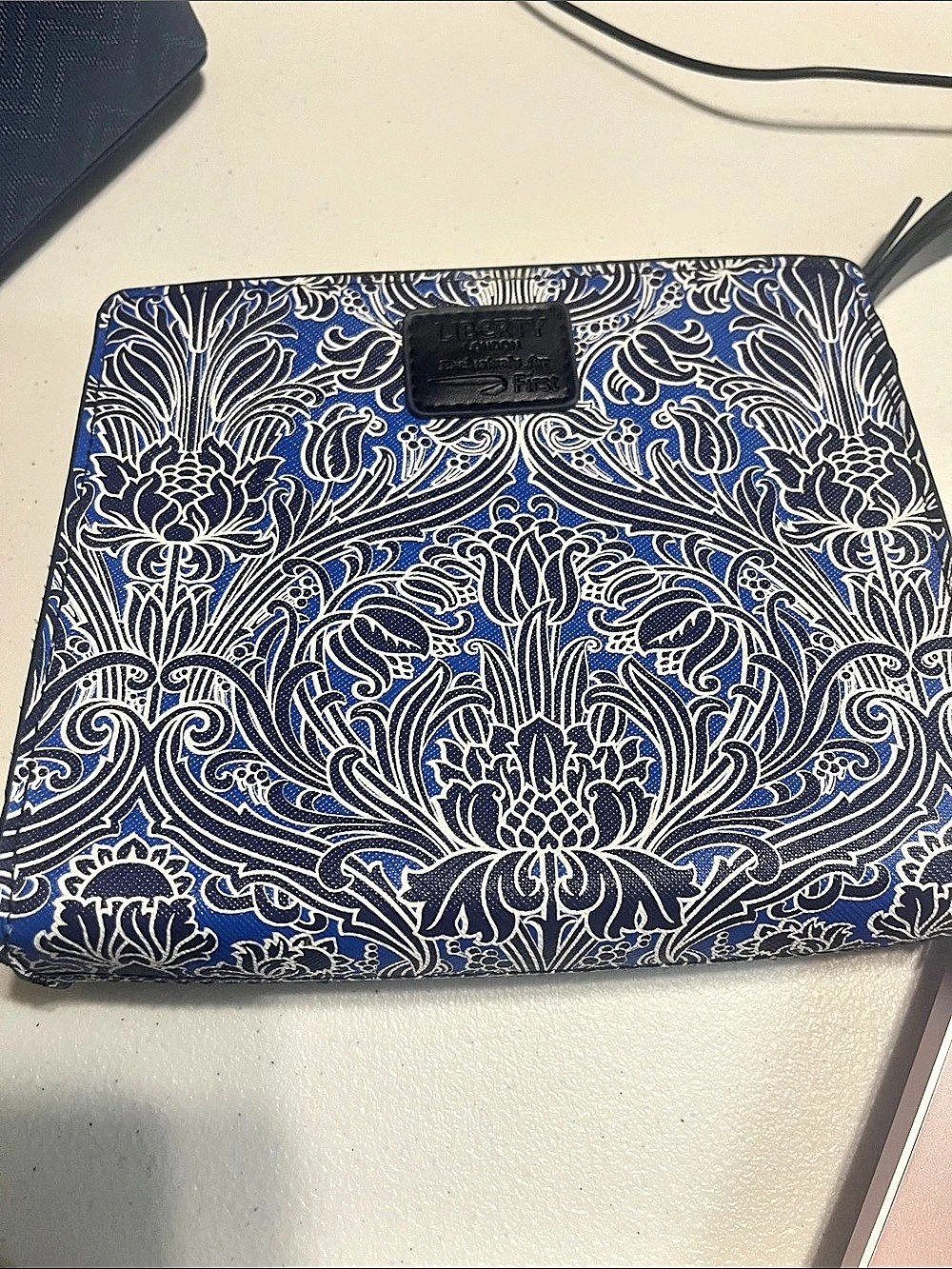 Liberty London British Airways First Class Amenity Kit Blue & White Pouch